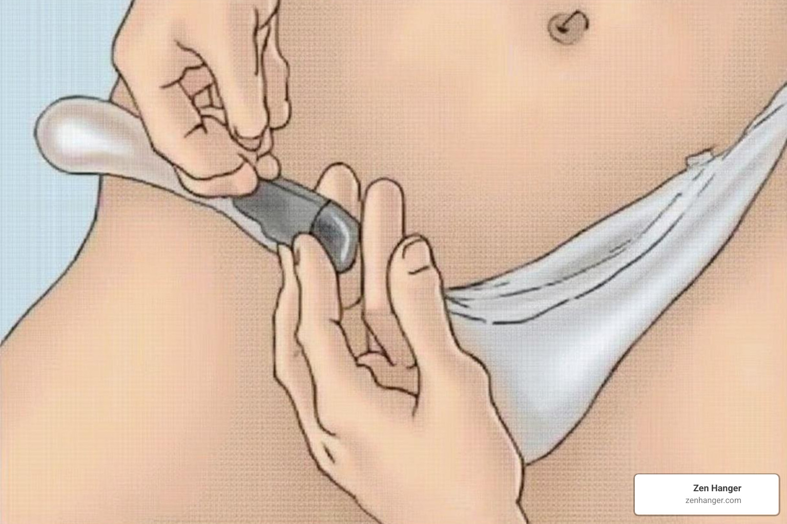 illustrating the correct application of a penis extender device - penis extender device results