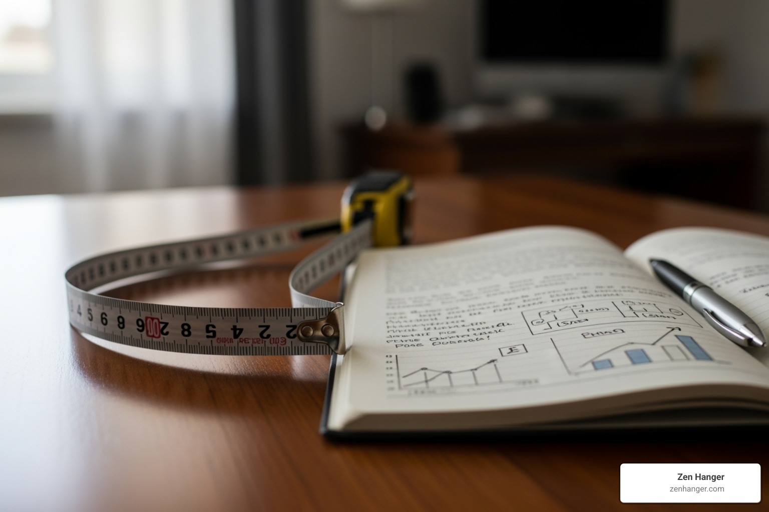 measuring tape next to a journal for tracking progress - penis girth exercises
