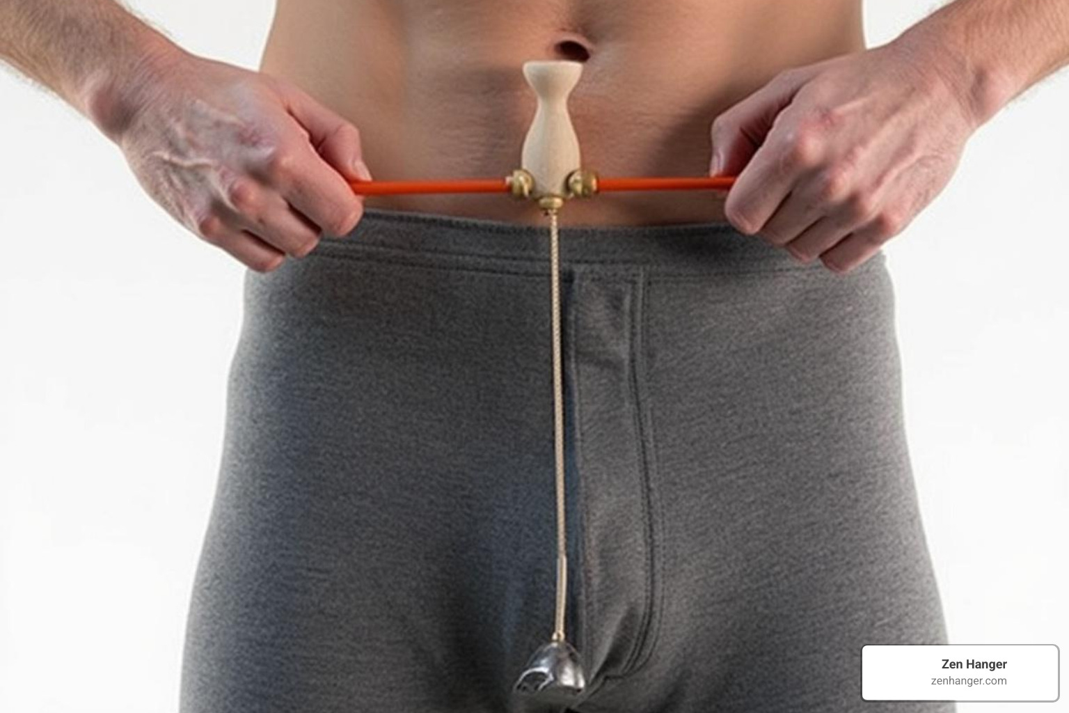 conceptual diagram showing the principle of a Zen Hanger extender device - penis girth exercises