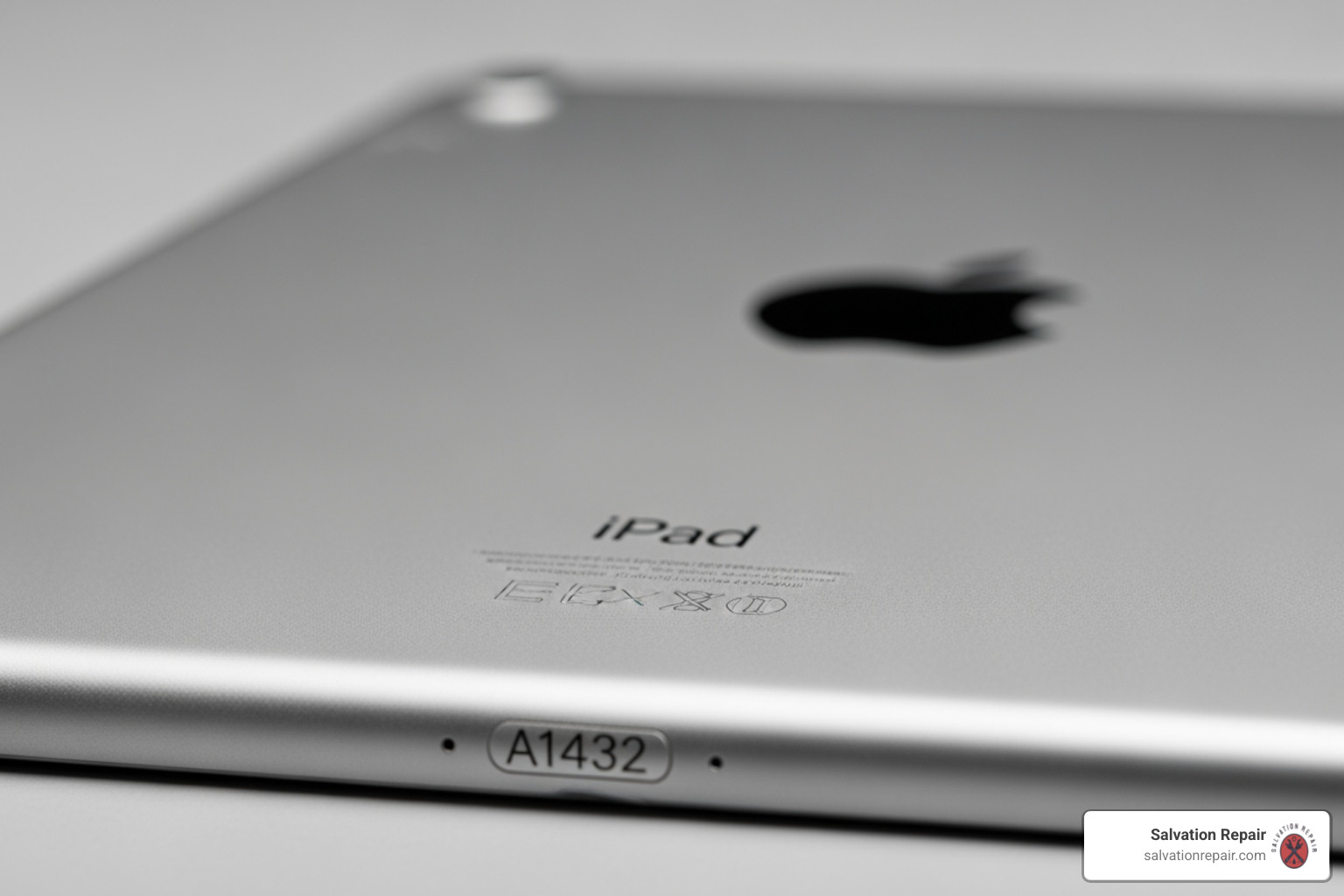 back of an iPad Mini with model number - iPad Mini repair