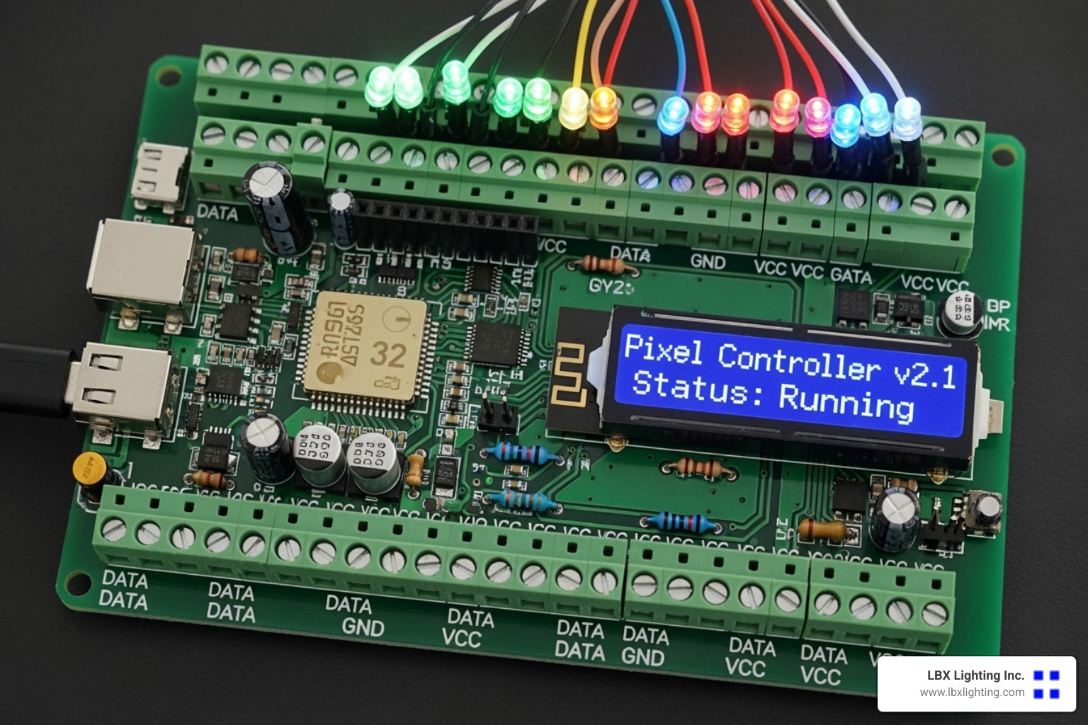 Pixel controller with multiple ports - how to build a christmas light control system