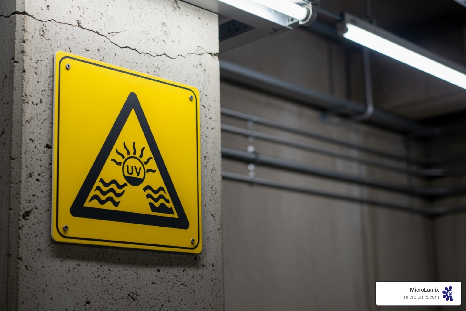 Safety sign for a UVC area - uvc led disinfection systems Safety sign for a UVC area - uvc led disinfection systems