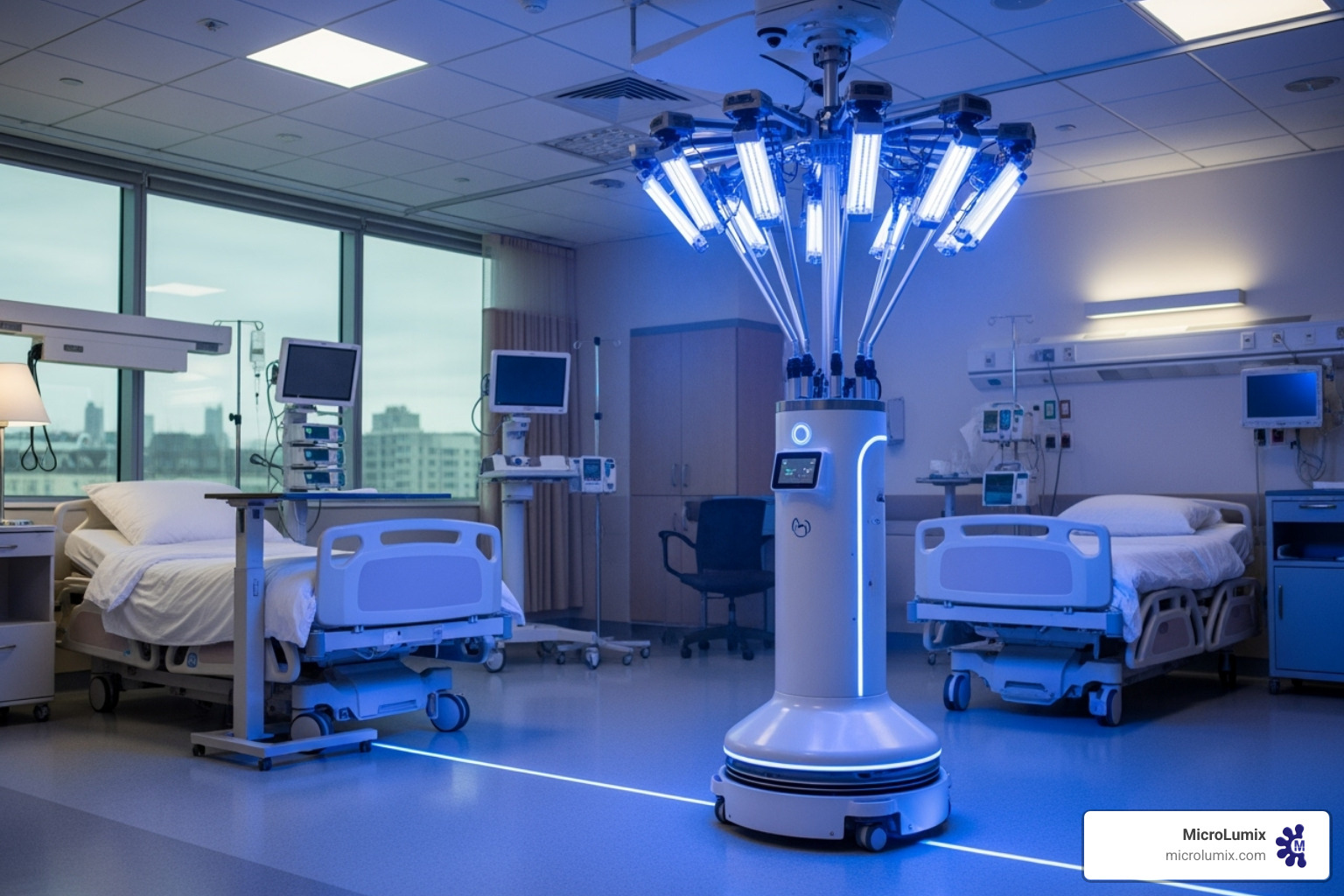 Automated UVC device in a healthcare setting - UVC light sanitization Automated UVC device in a healthcare setting - UVC light sanitization