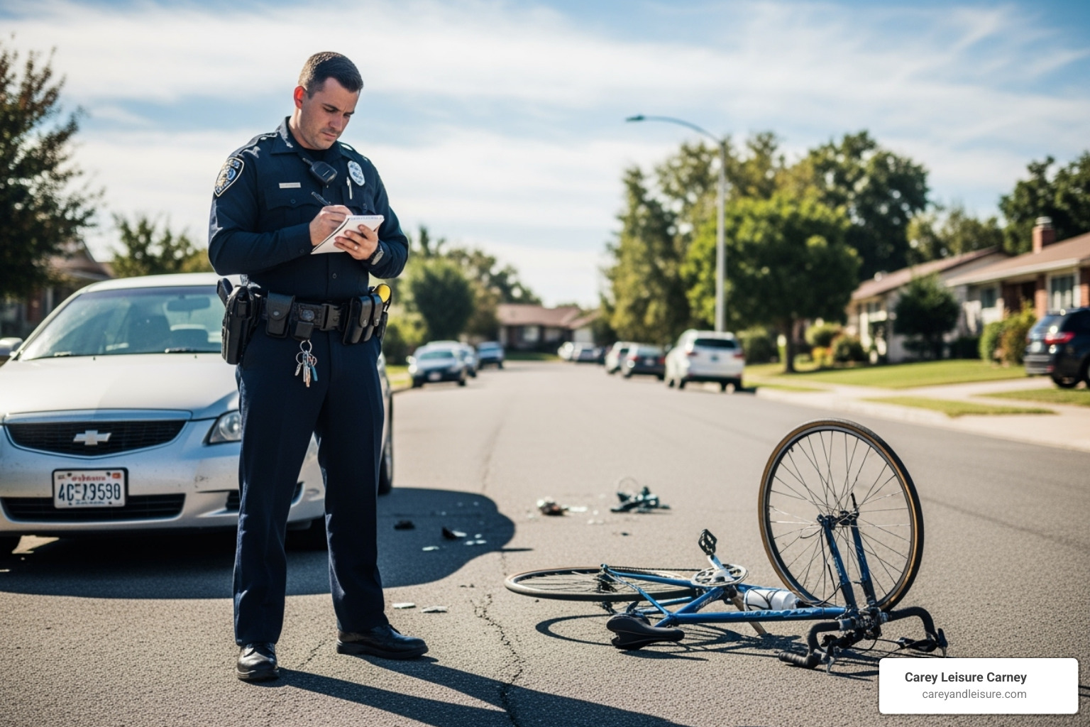 officer taking a report at an accident scene - clearwater bicycle accident lawyer officer taking a report at an accident scene - clearwater bicycle accident lawyer
