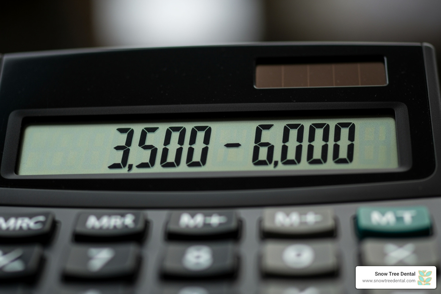 calculator screen showing a price range relevant to Invisalign - Invisalign cost Houston
