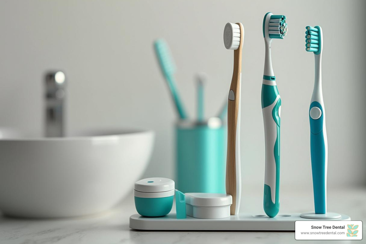 a proper oral hygiene setup including a toothbrush, floss, and tongue scraper - bad breath treatment a proper oral hygiene setup including a toothbrush, floss, and tongue scraper - bad breath treatment