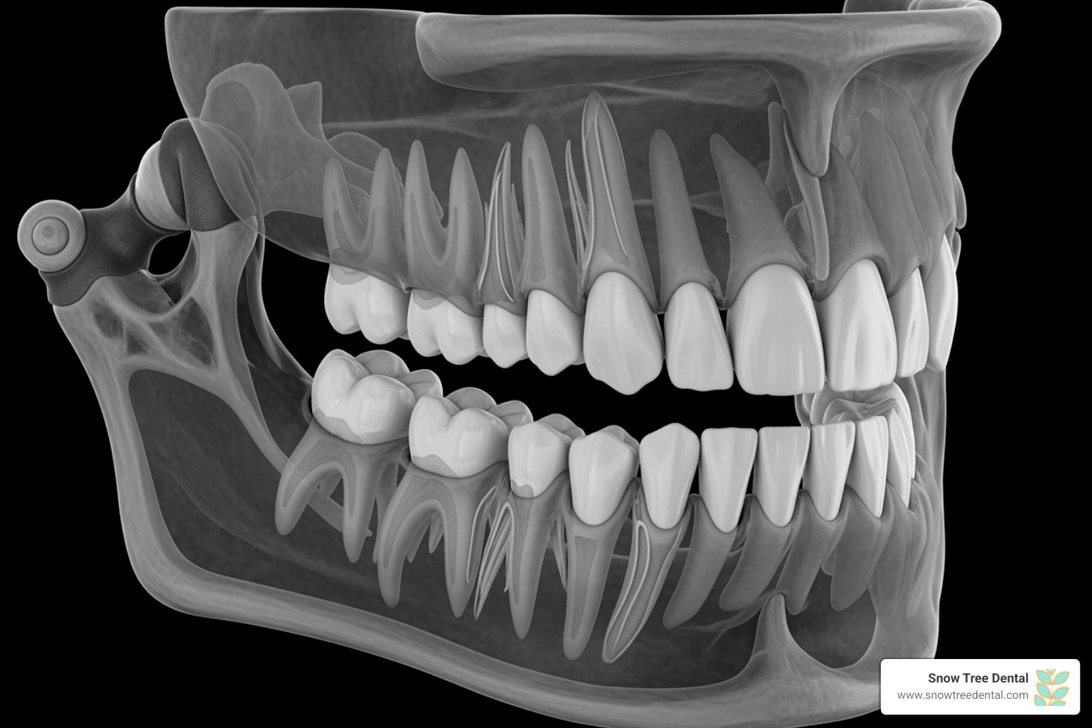 3D CBCT scan showing detailed jaw structure - advanced dental care 3D CBCT scan showing detailed jaw structure - advanced dental care