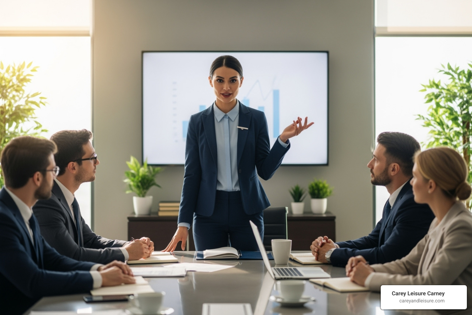 lawyer confidently speaking in a meeting - clearwater dog bite lawyer