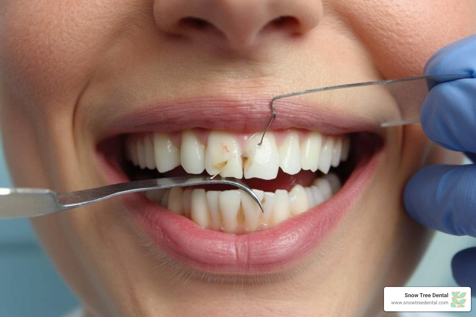 illustrating a root canal procedure - chipped tooth repair