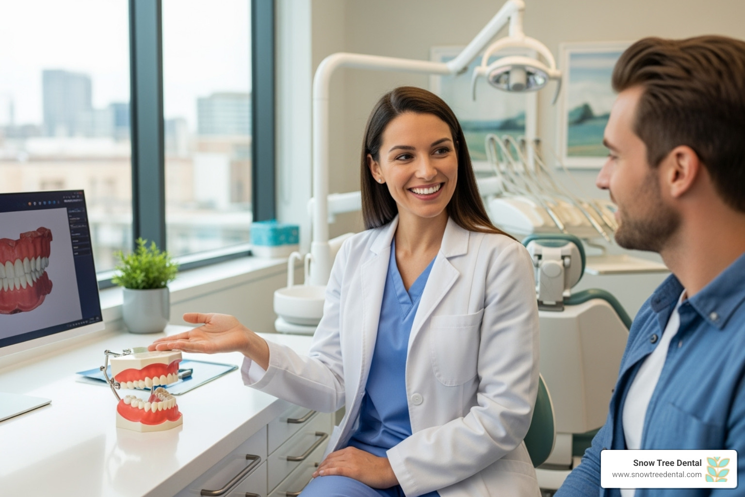 dentist explaining treatment plan - dental places that take payments dentist explaining treatment plan - dental places that take payments