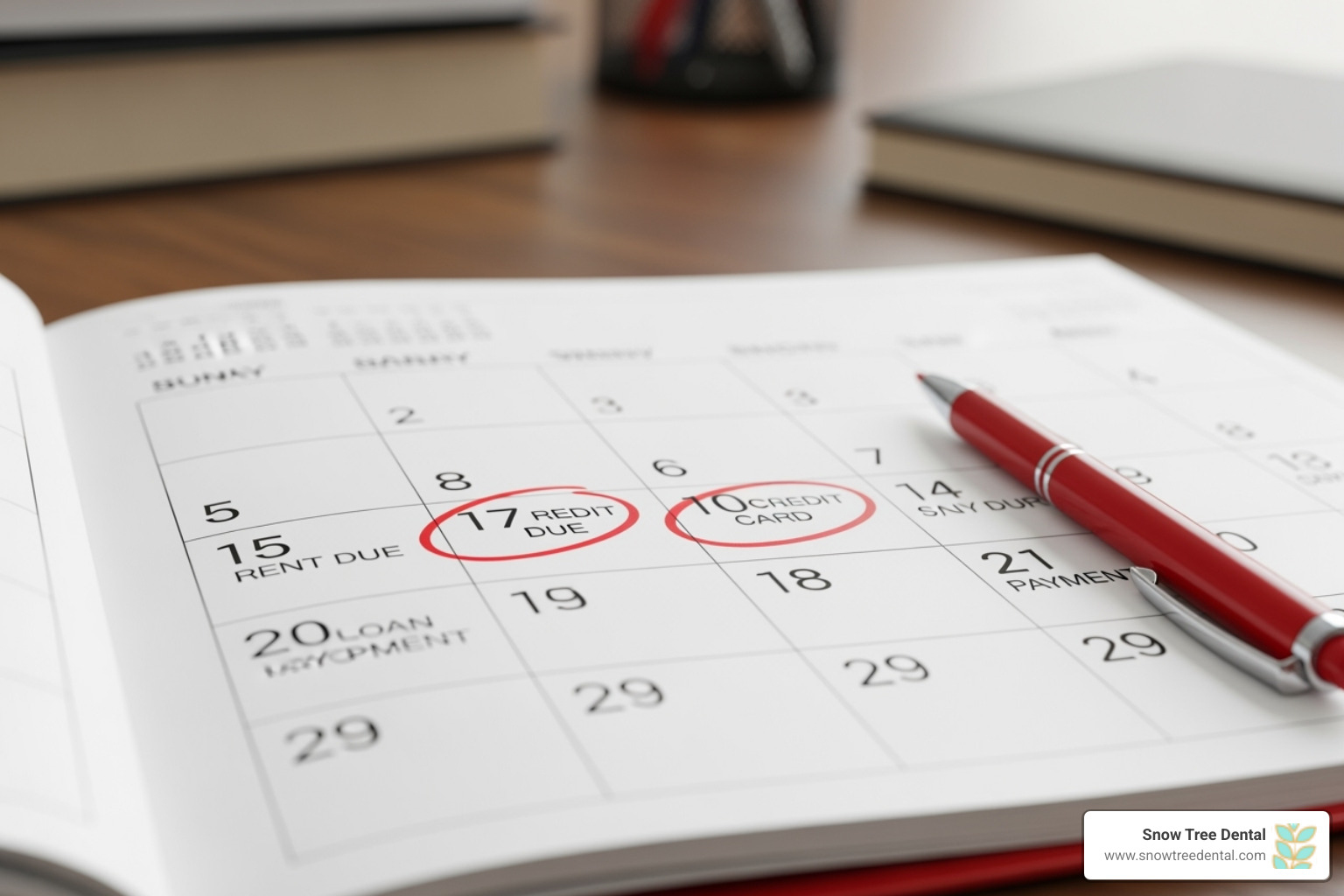 Calendar with payment dates marked - payment plan for veneers near me Calendar with payment dates marked - payment plan for veneers near me