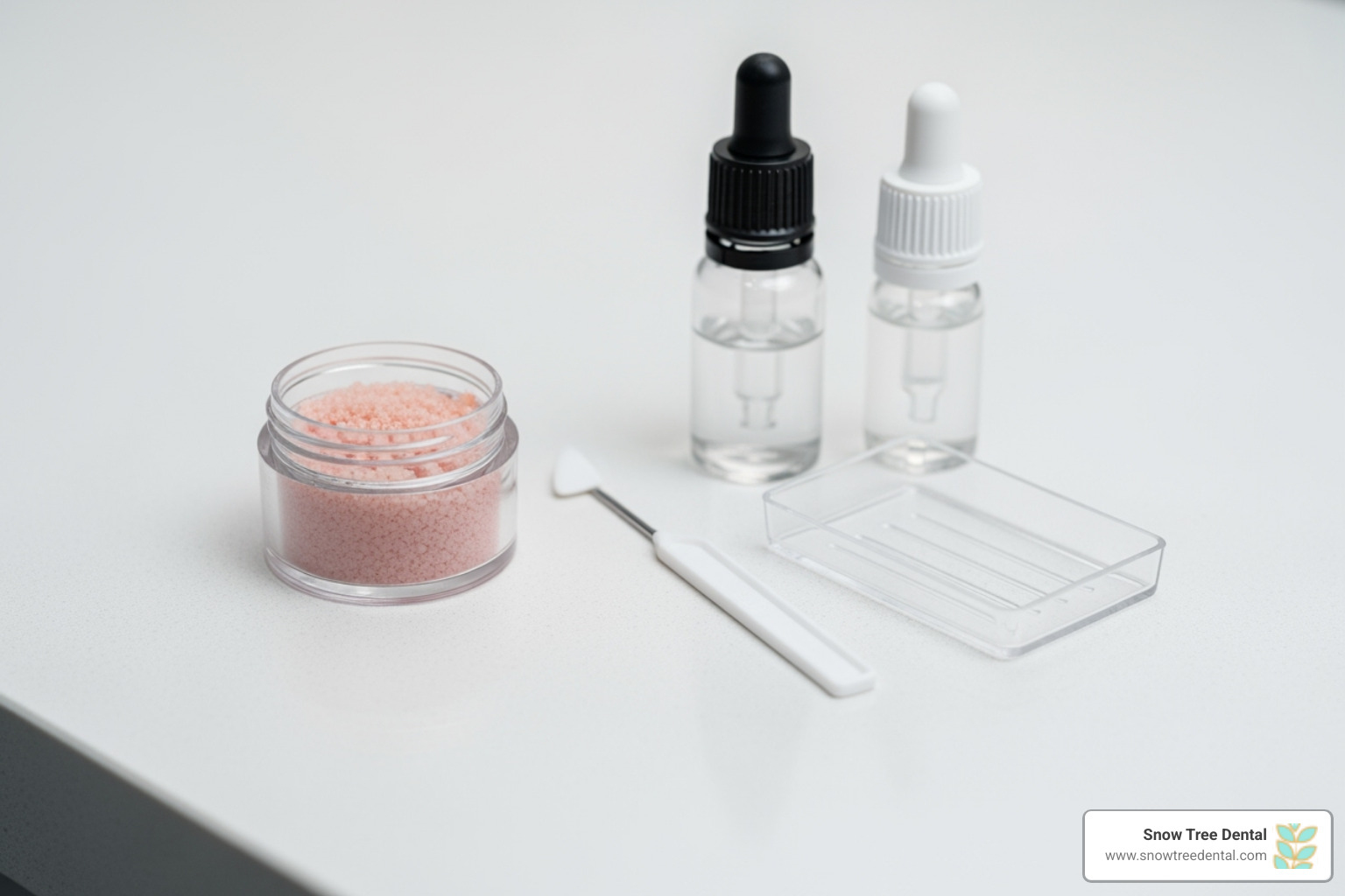 An over-the-counter temporary dental filling kit, showing the various components. - lost filling repair