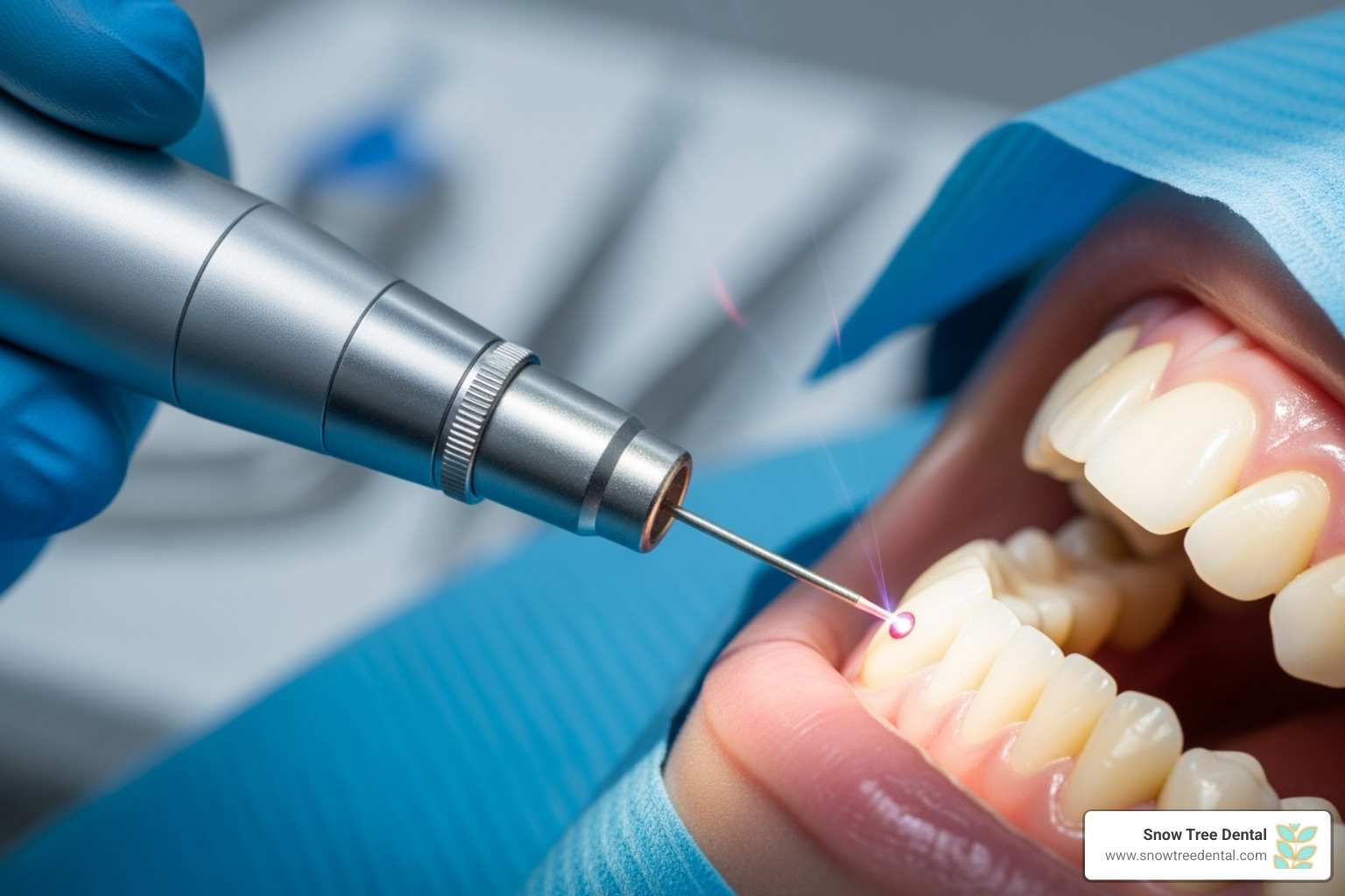 dental laser handpiece in action - laser dentistry Houston dental laser handpiece in action - laser dentistry Houston