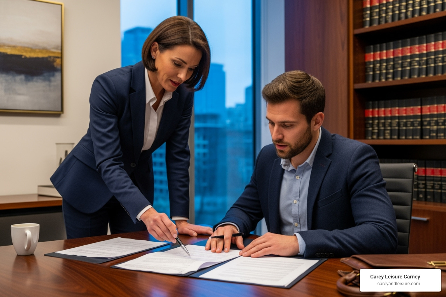 lawyer helping client - Uber accident settlement lawyer helping client - Uber accident settlement