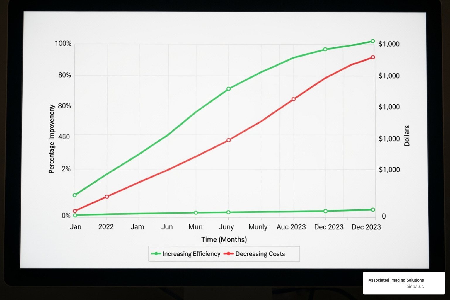graph showing cost savings and efficiency gains over time - document management philadelphia