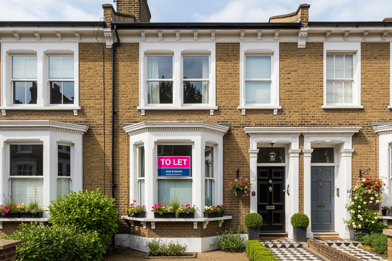 A classic London terraced house or flat available for rent - university housing London
