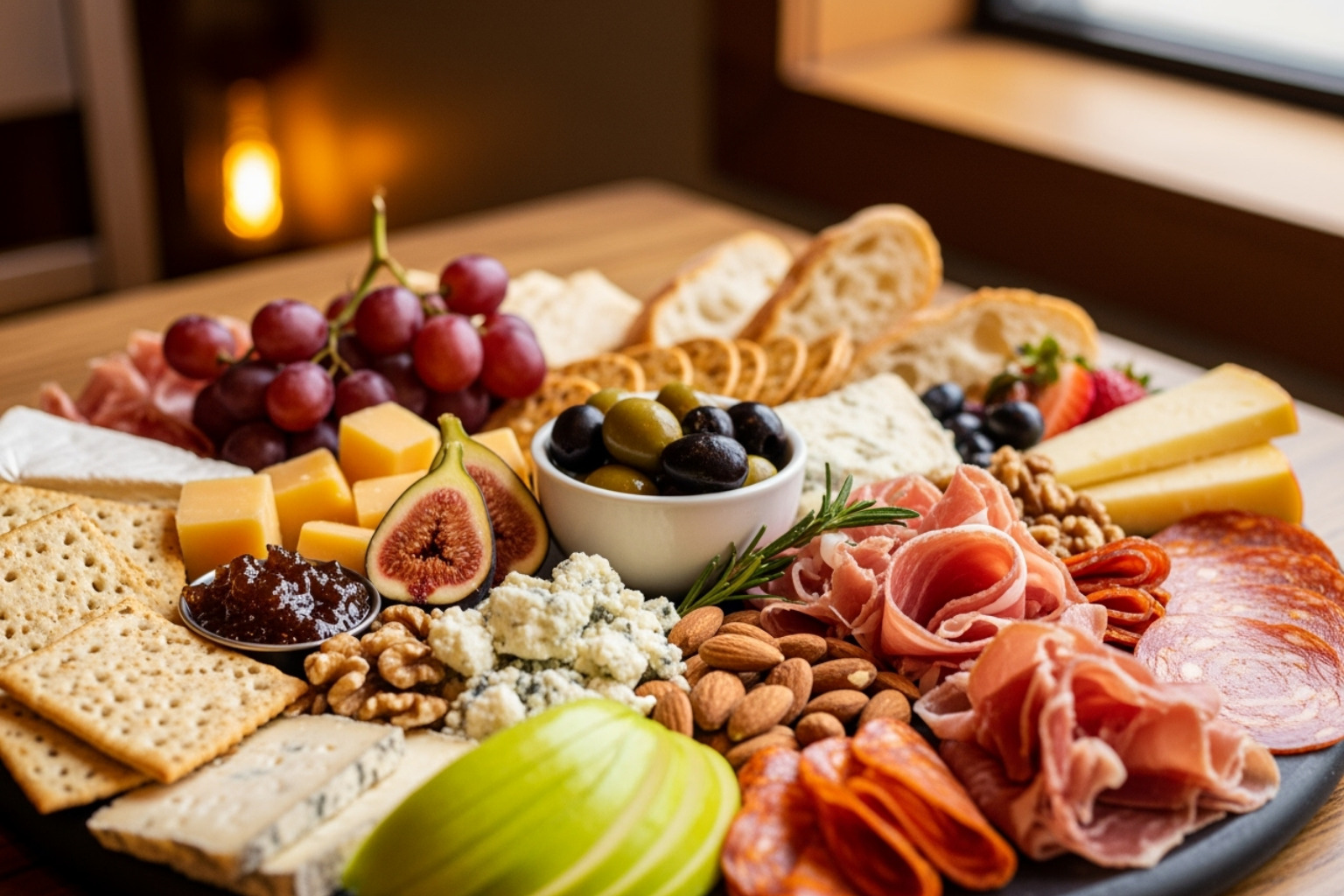 A beautifully arranged charcuterie board from an East Village restaurant - east village restaurants A beautifully arranged charcuterie board from an East Village restaurant - east village restaurants