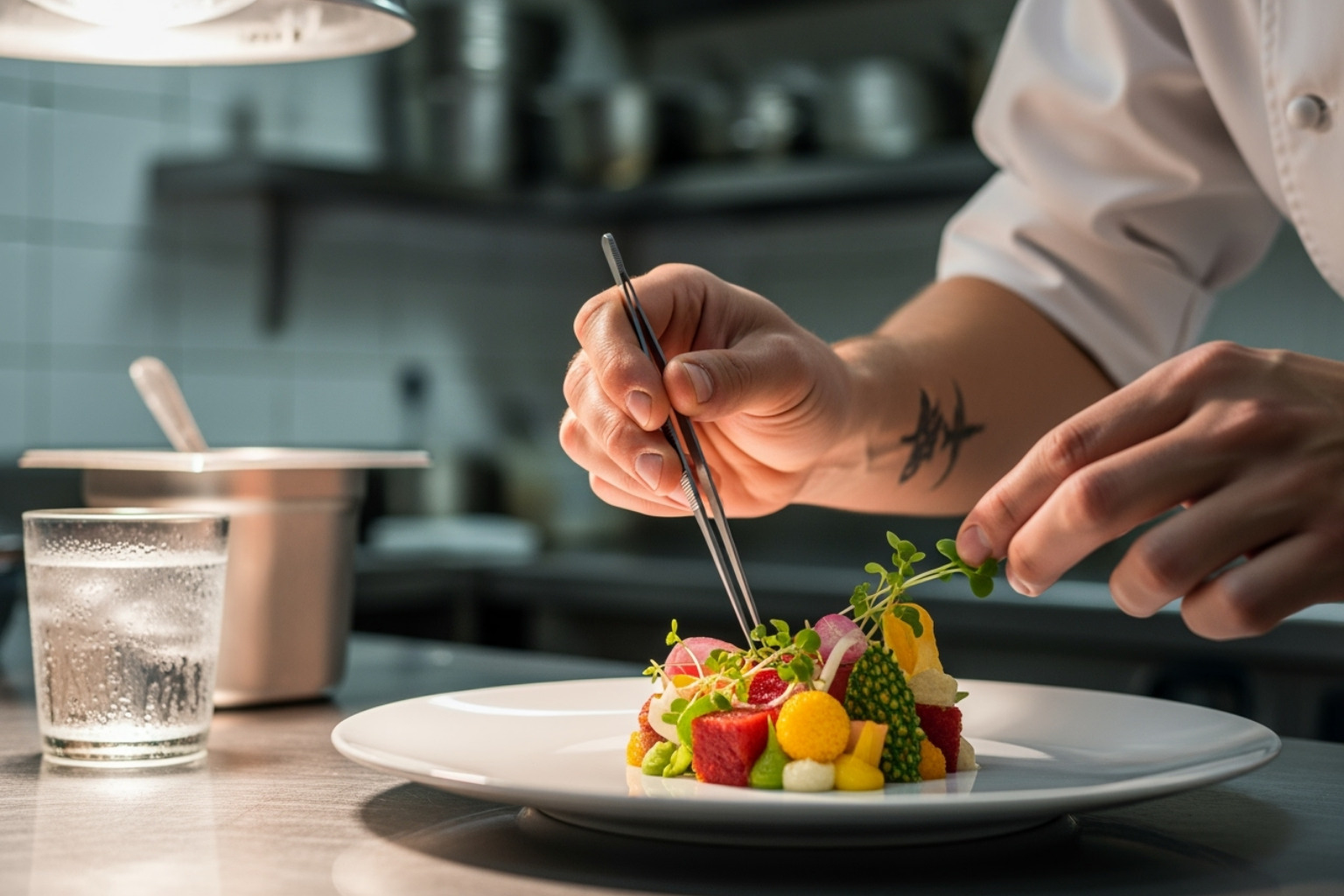 a chef plating a complex, artistic dish - best new restaurants nyc