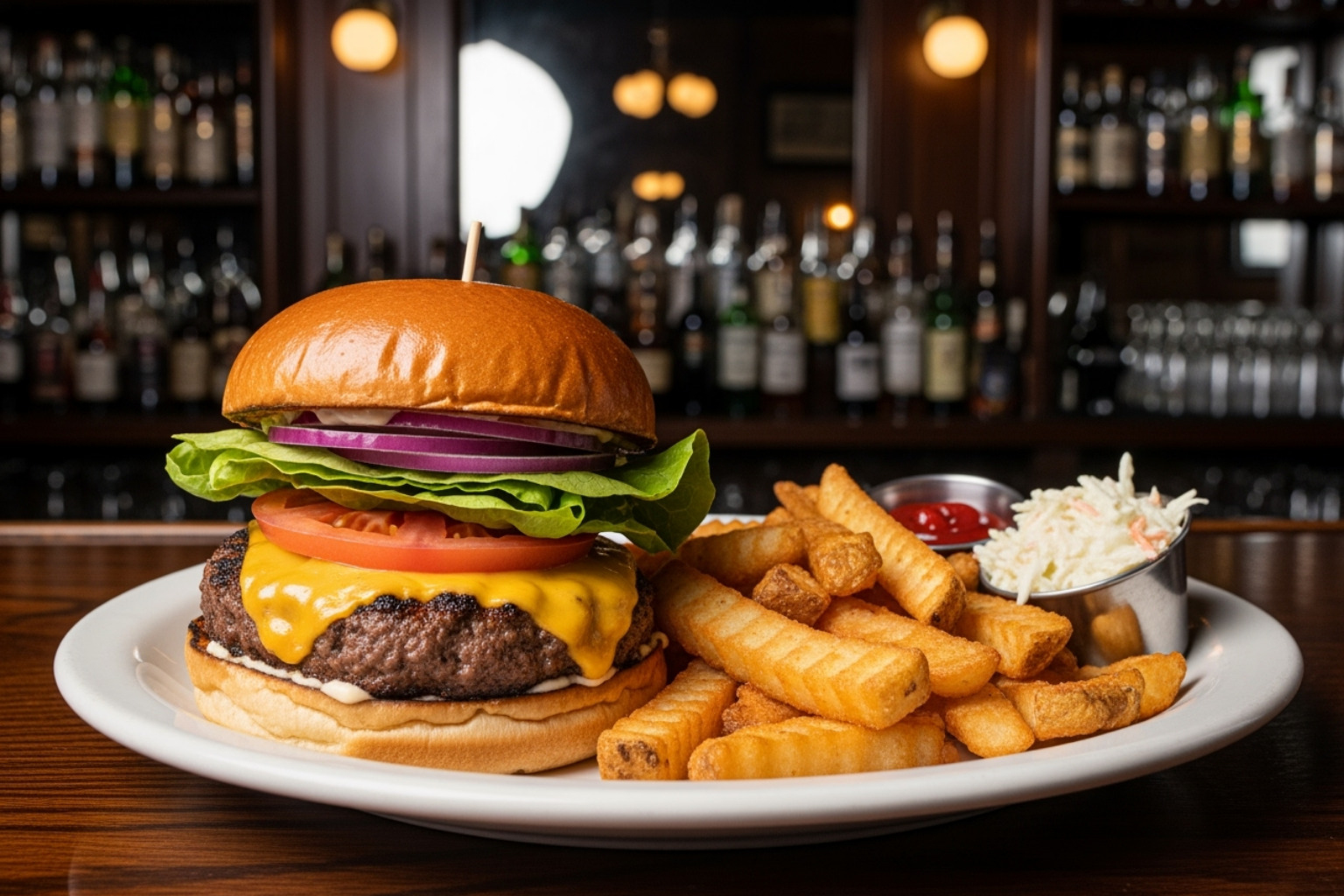 J.G. Melon burger and cottage fries - best restaurants upper east side