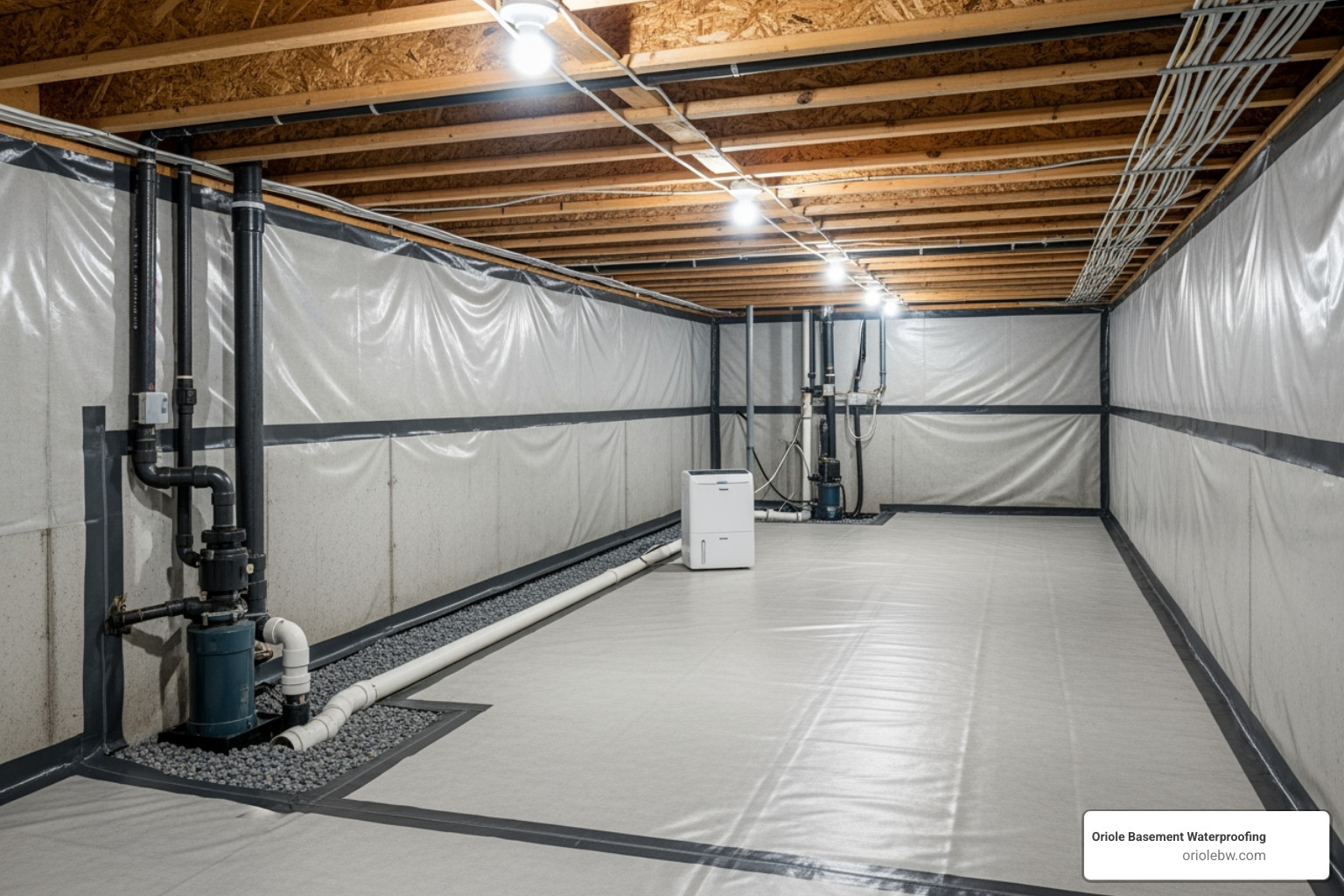 The Oriole Basement Waterproofing team logo, symbolizing trust and expertise in Maryland home protection - cost to install sump pump in crawl space
