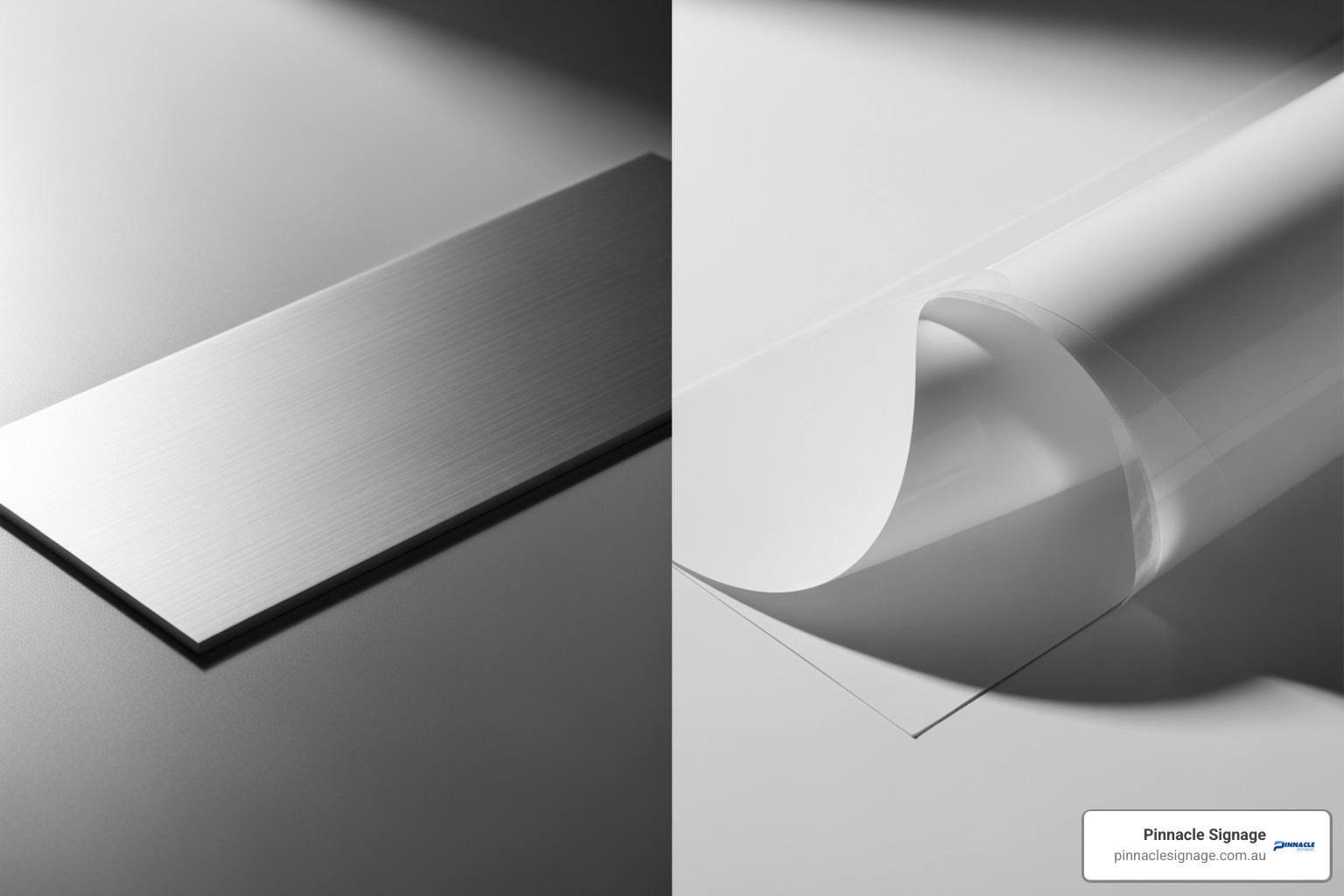 comparison of different sign materials like durable aluminium and self-adhesive vinyl. - first aid room sign