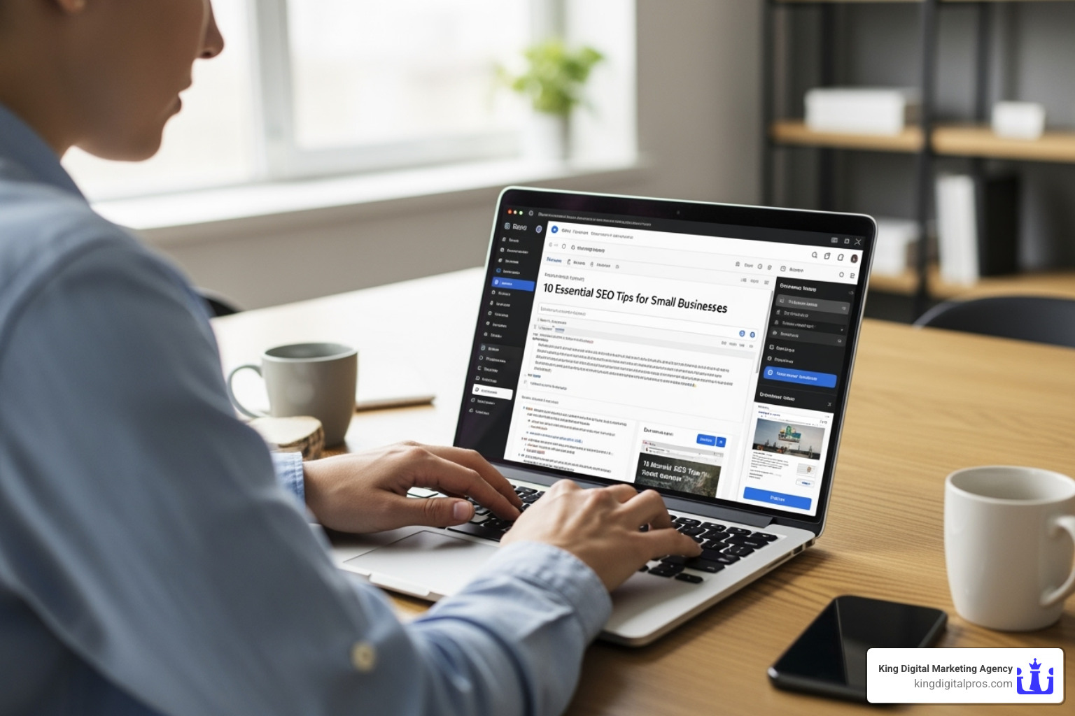 Website manager updating a blog post - what does a website manager change for a maintenance