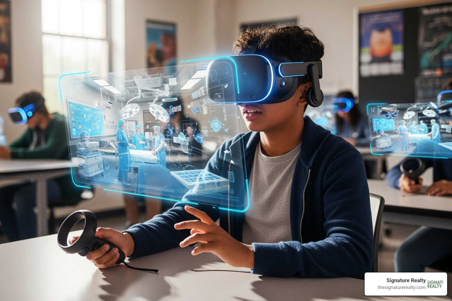 Student using VR headset for Career Simulator - Miami Dade virtual Student using VR headset for Career Simulator - Miami Dade virtual