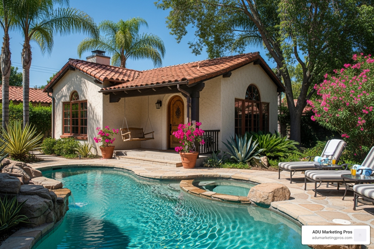 charming smaller guest house or casita next to a swimming pool - Guest house ADU