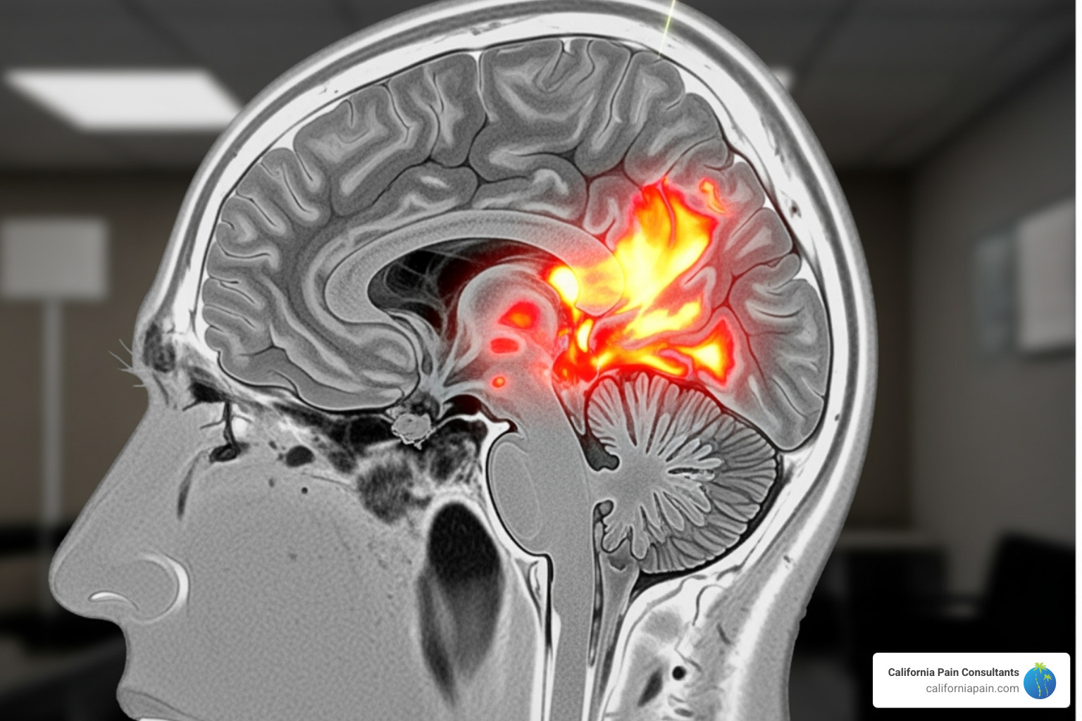brain scan highlighting empathy centers - Compassionate pain management