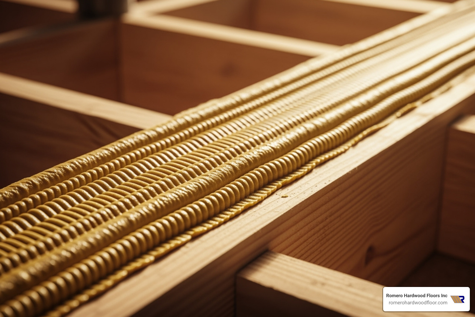 correct "S" or serpentine pattern of adhesive on a joist - Adhesive for subfloor