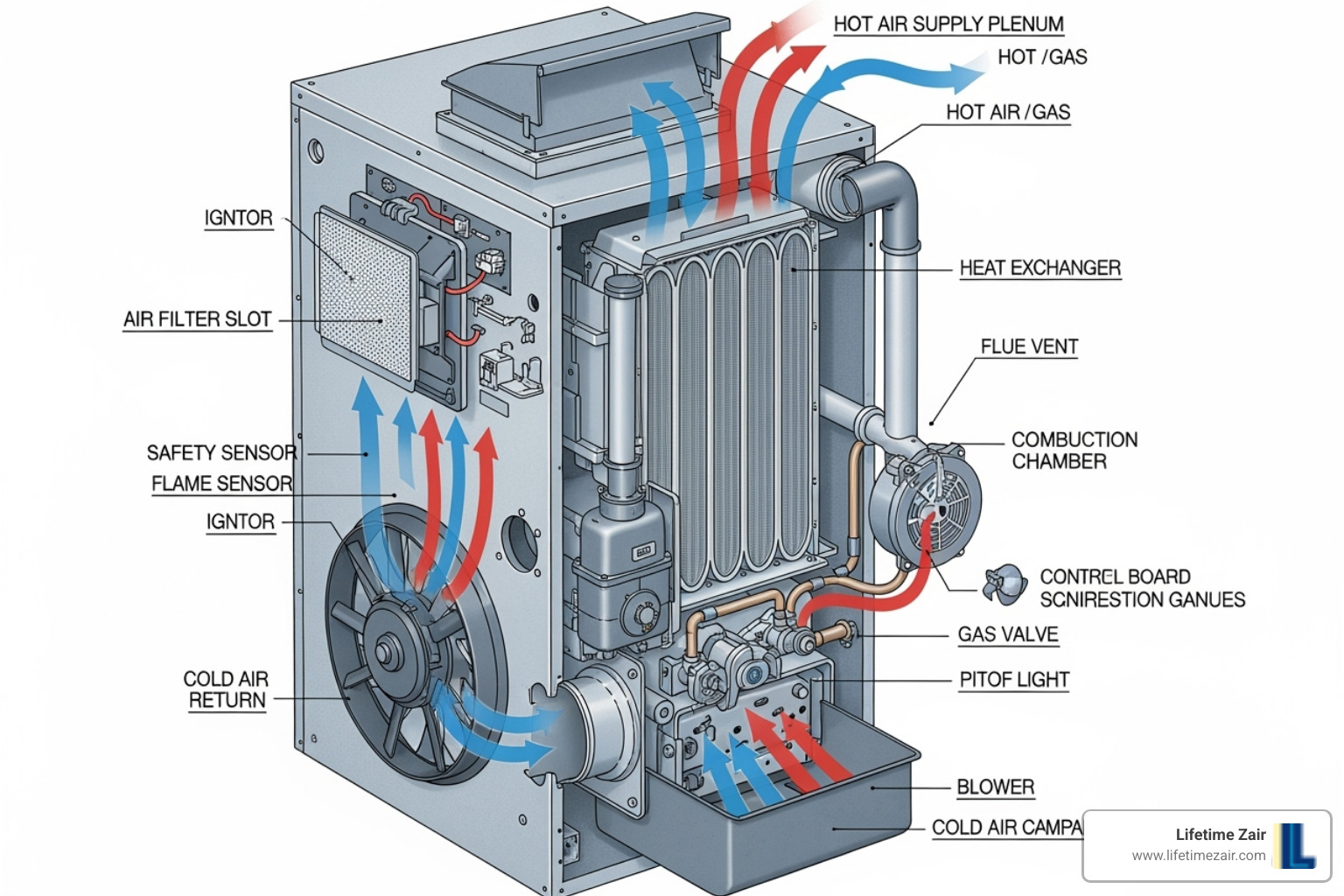 diagram of gas furnace - furnace repair lantana tx