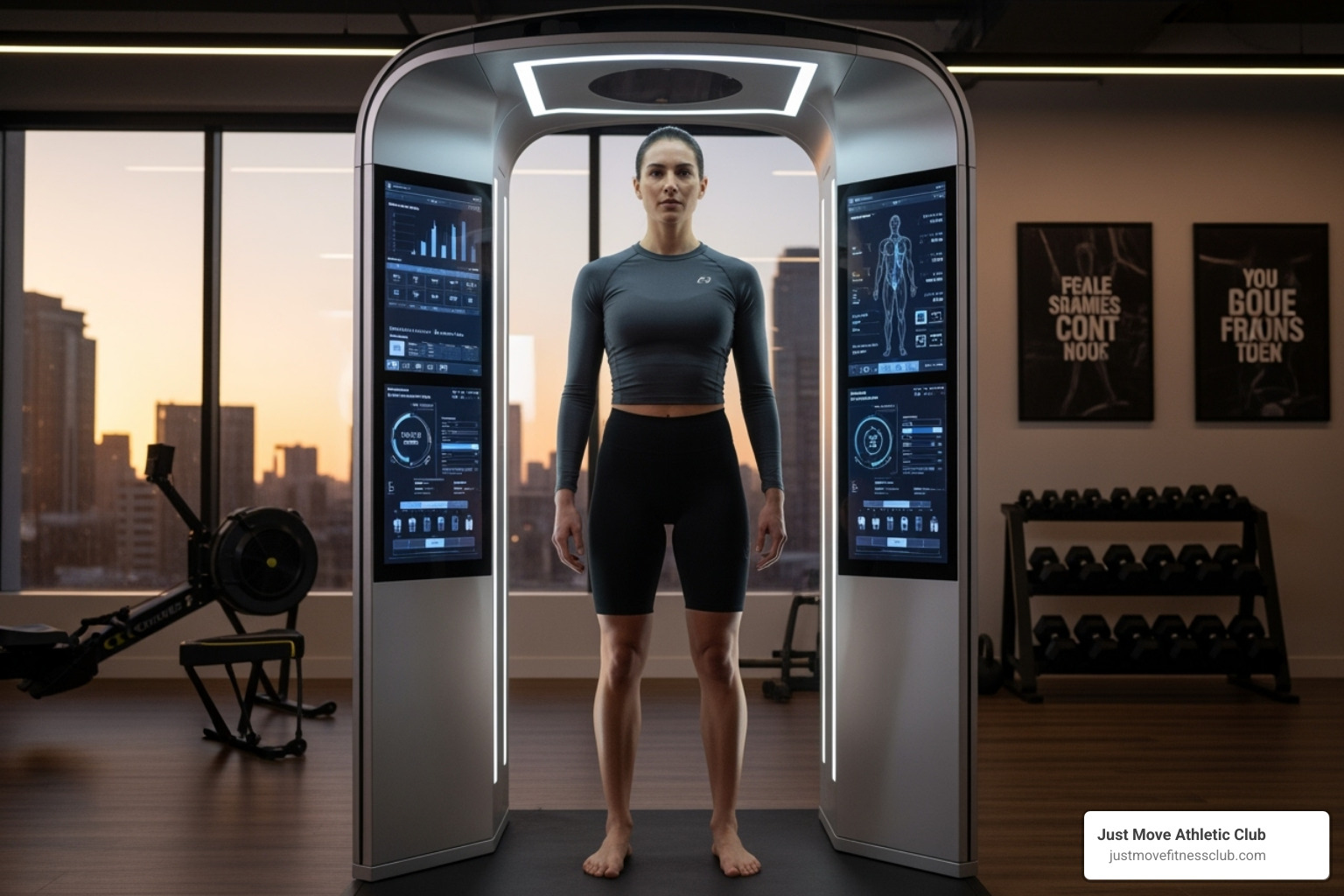 image of a member using assessment technology at Just Move Athletic Club - Custom training programs