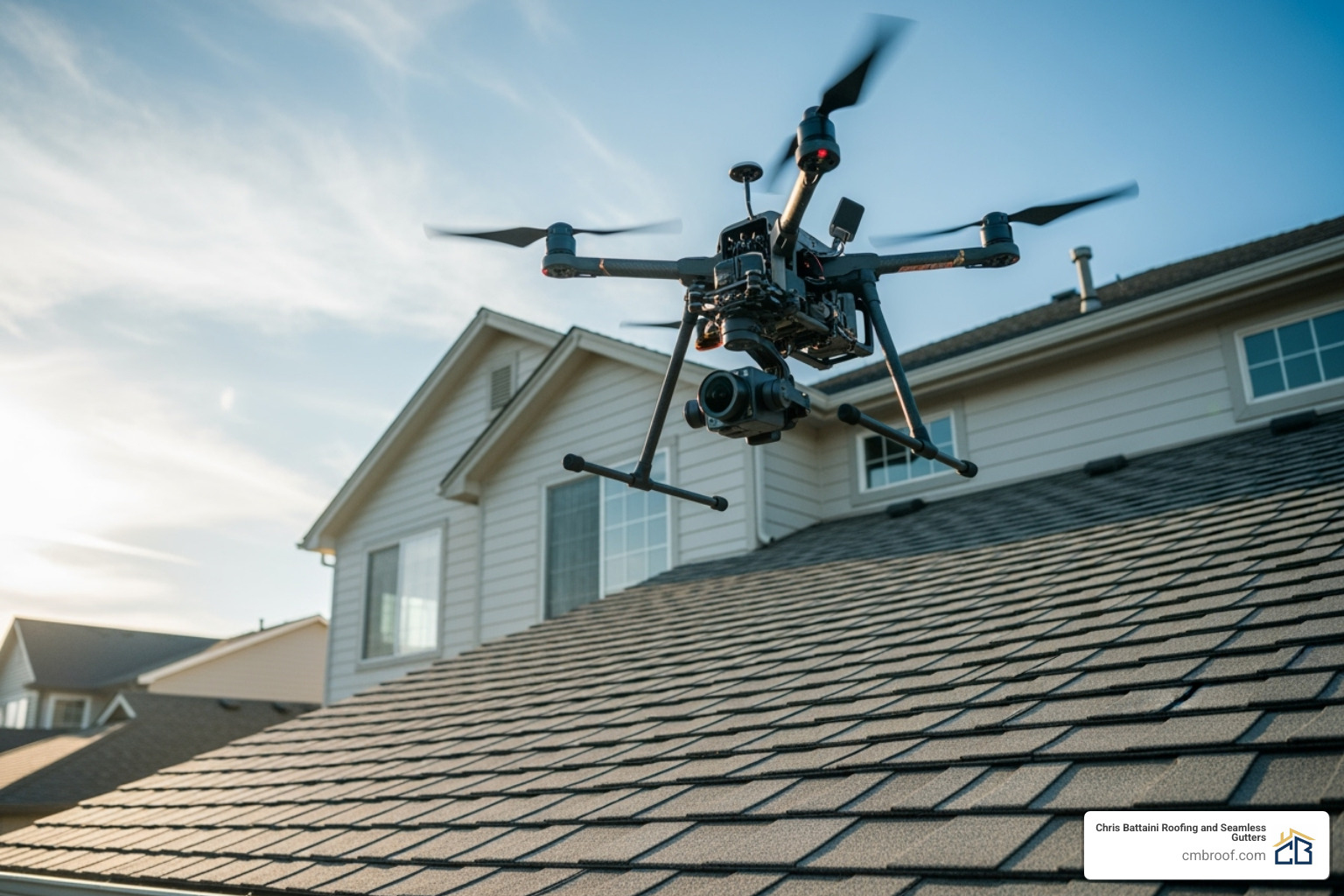 drone inspecting roof - roof inspector near me
