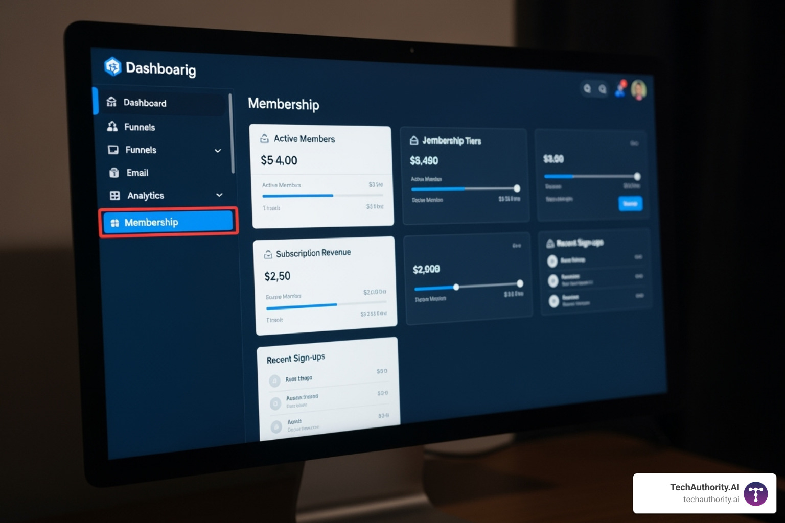 ClickFunnels Build Funnel dashboard with the Membership option highlighted - Clickfunnels membership funnel