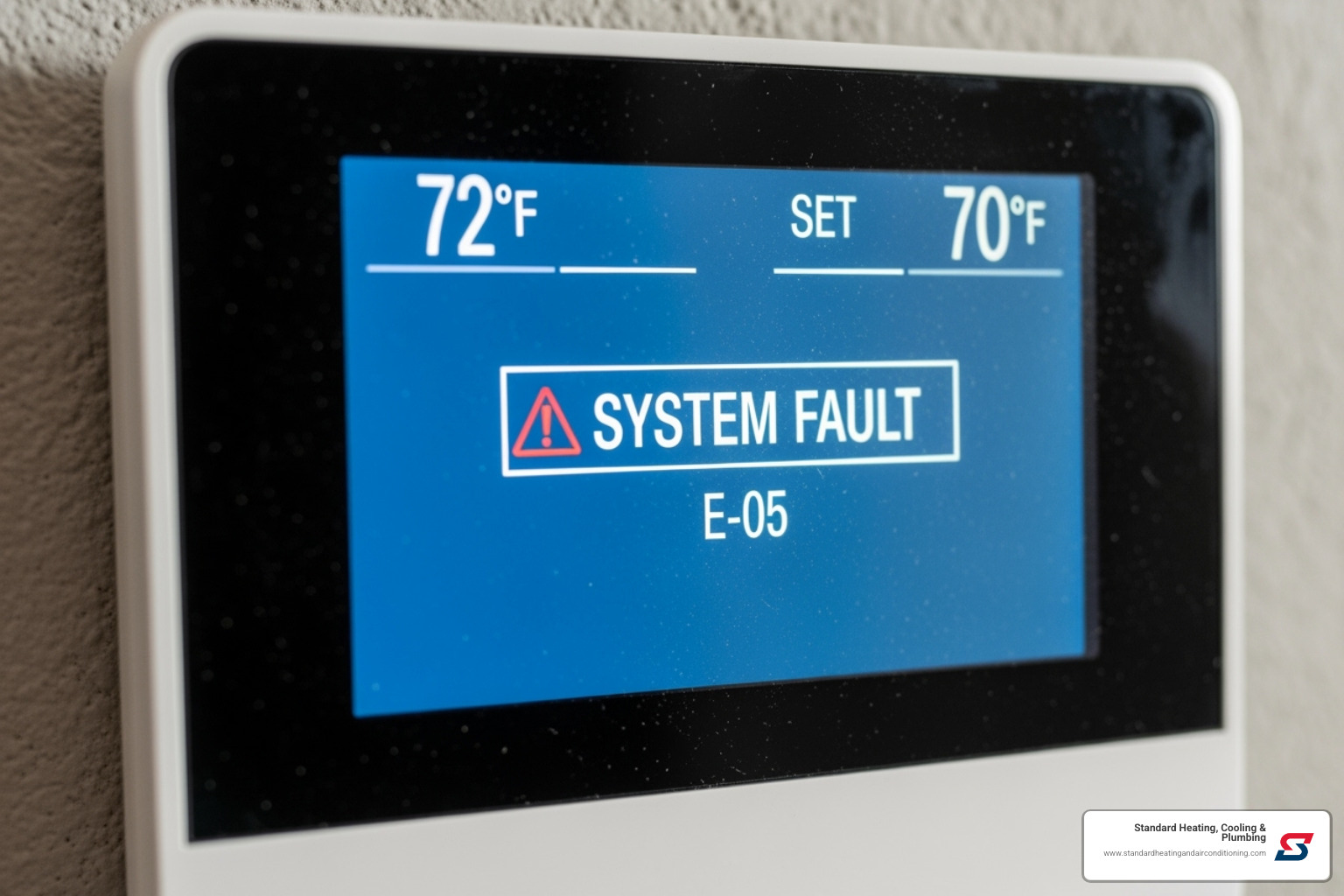 thermostat displaying error message - alabama heating and cooling
