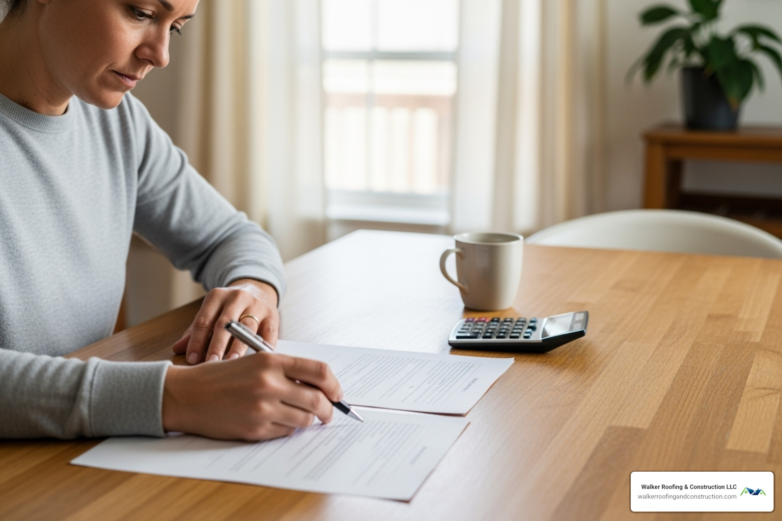 homeowner comparing two different estimate sheets - roof repair free estimate homeowner comparing two different estimate sheets - roof repair free estimate