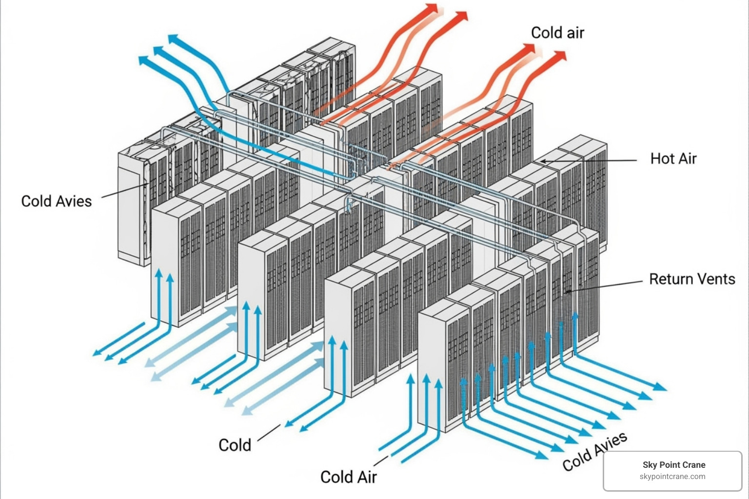 hot aisle/cold aisle containment diagram - Building data centers