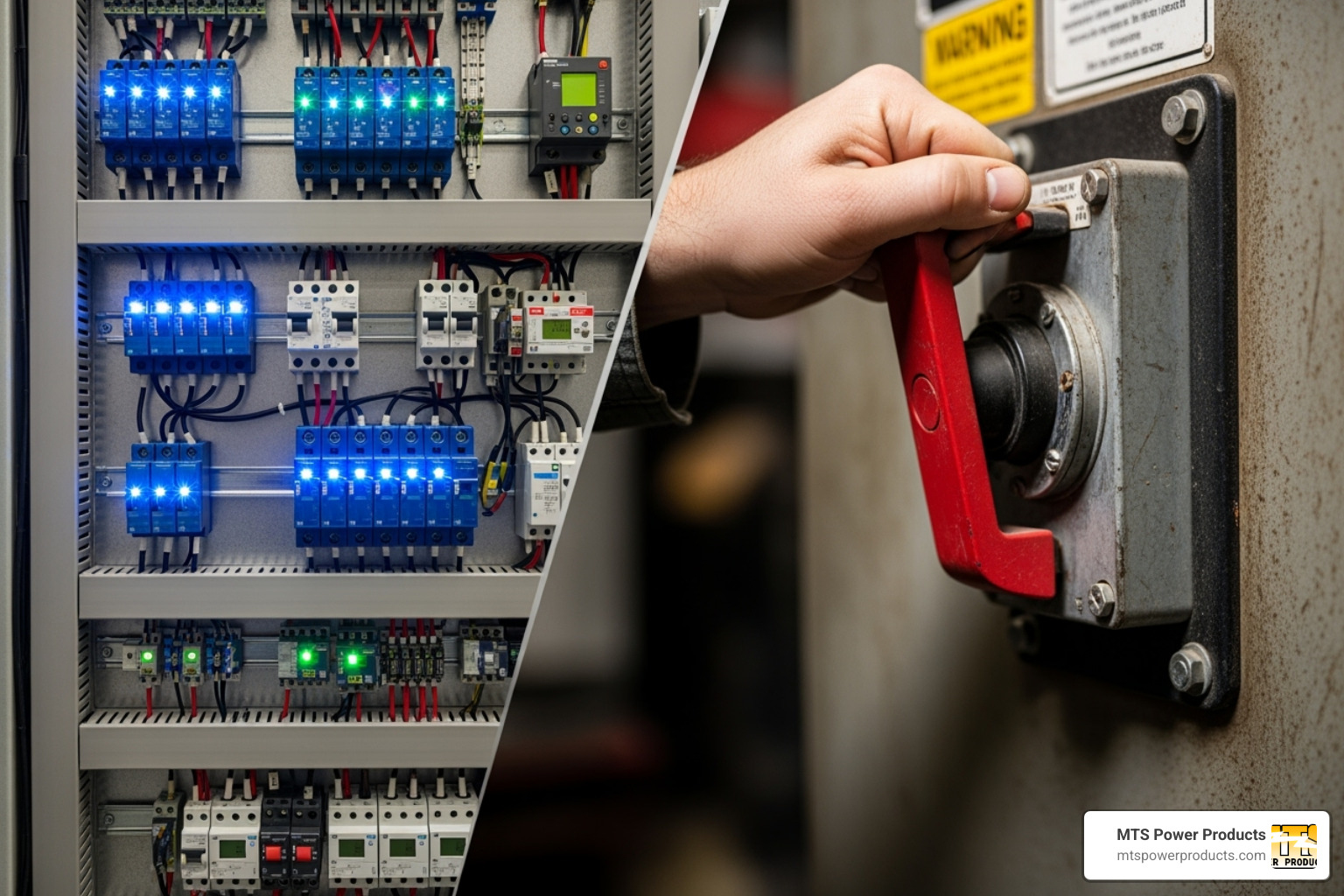 Comparison table showing Automatic Transfer Switches and Manual Transfer Switches on convenience, speed, safety, cost, and ideal use cases - what is an automatic transfer switch