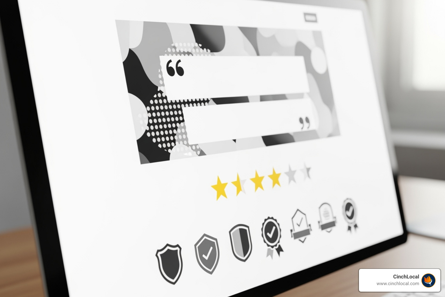 Roofing website testimonials and accreditation badges - roofing contractor websites