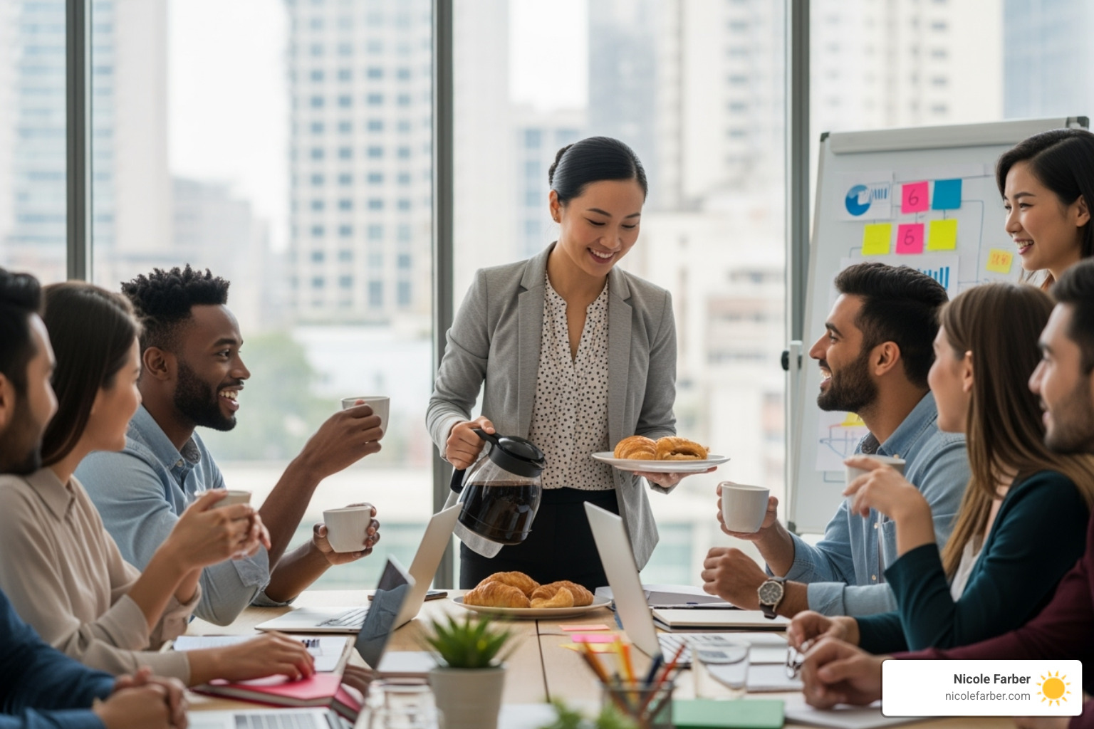 Image of a leader humbly serving their team - Faith based business leadership