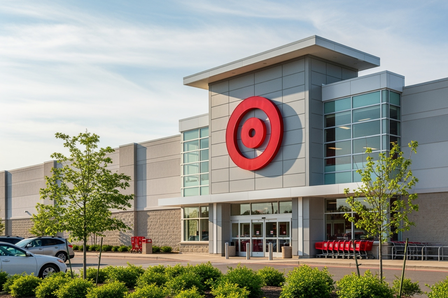 Exterior view of a Target store with its iconic red bullseye logo -  target yoghurt recall
