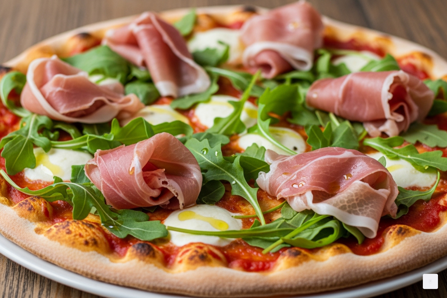 specialty pizza with unique toppings like prosciutto and arugula - pizza near me