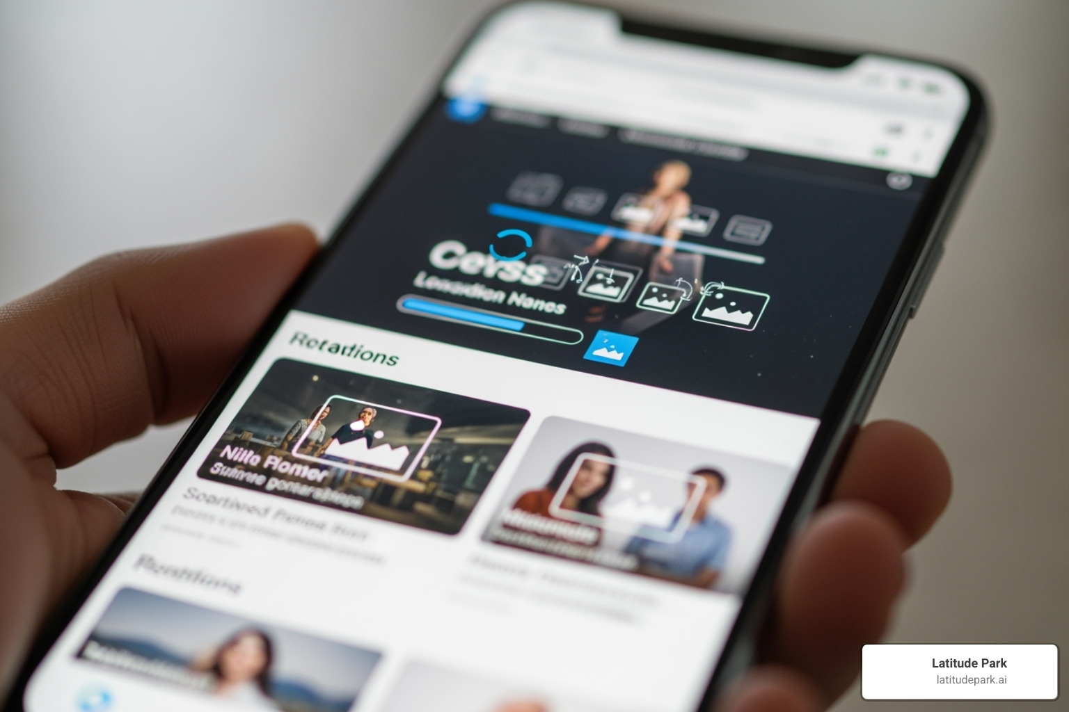 mobile phone displaying a fast-loading, responsive website - optimize for voice search
