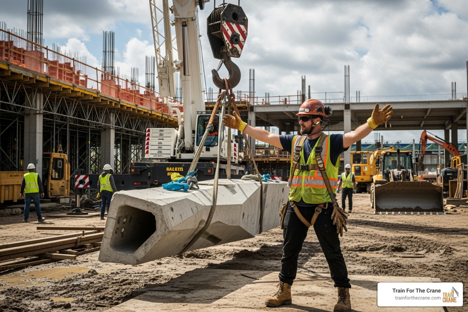 rigger performing a complex lift - certified rigger course