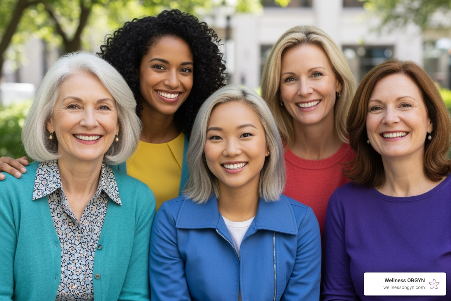 A diverse group of smiling women of different ages - Gynecologist accepting new patients