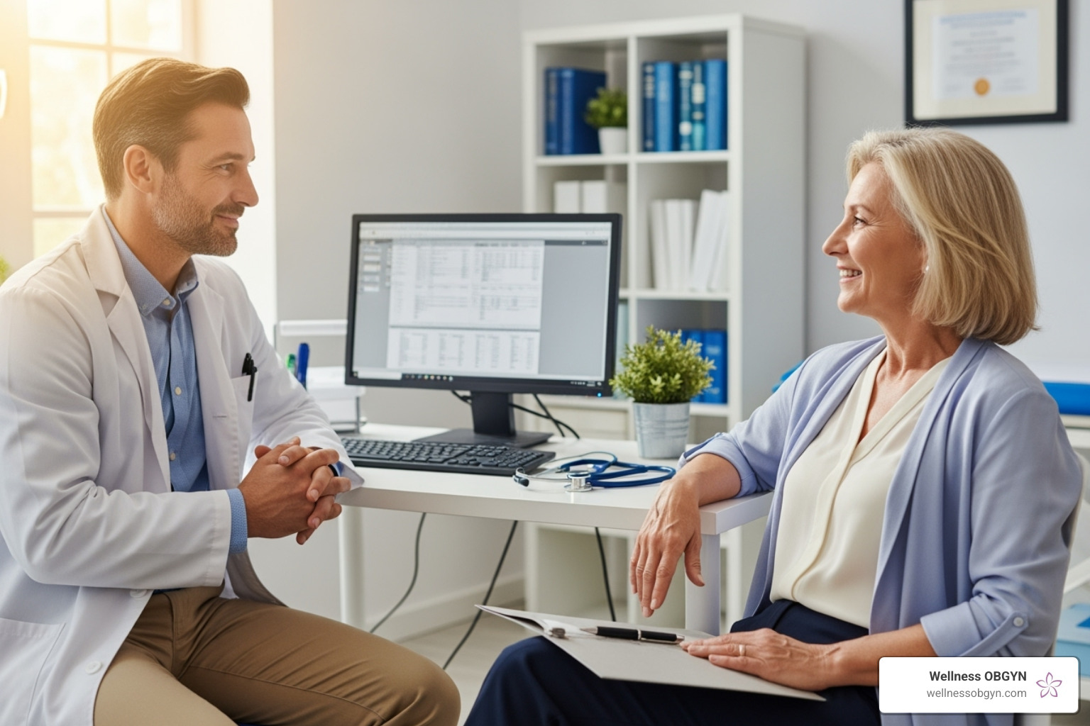 A doctor and patient having a positive conversation - Gynecologist accepting new patients