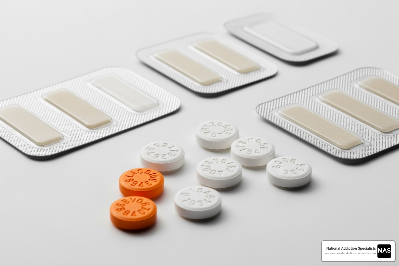 showing the different forms of buprenorphine medication - Suboxone treatment options