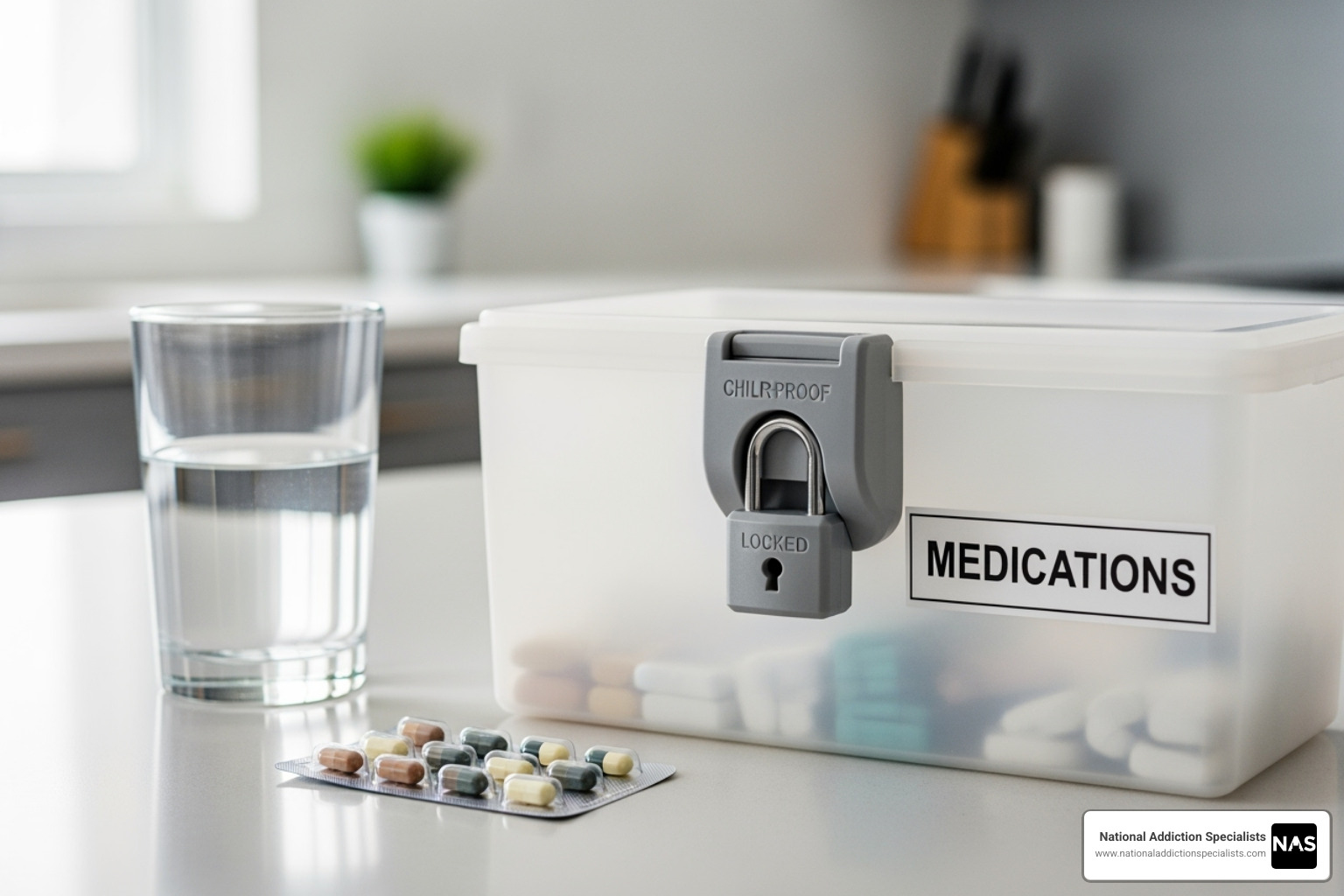 of a locked medicine box, emphasizing safe storage - Suboxone treatment options