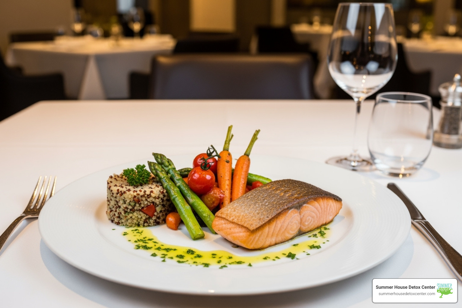 gourmet, healthy meal - luxury treatment center florida