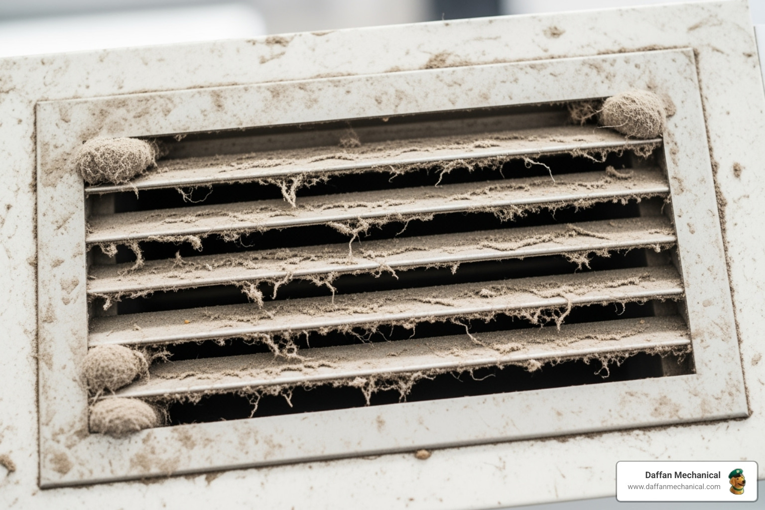 visible dust on an office air vent - air duct cleaner company